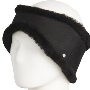 new UGG Sheepskin Reversible Headband black 462tn